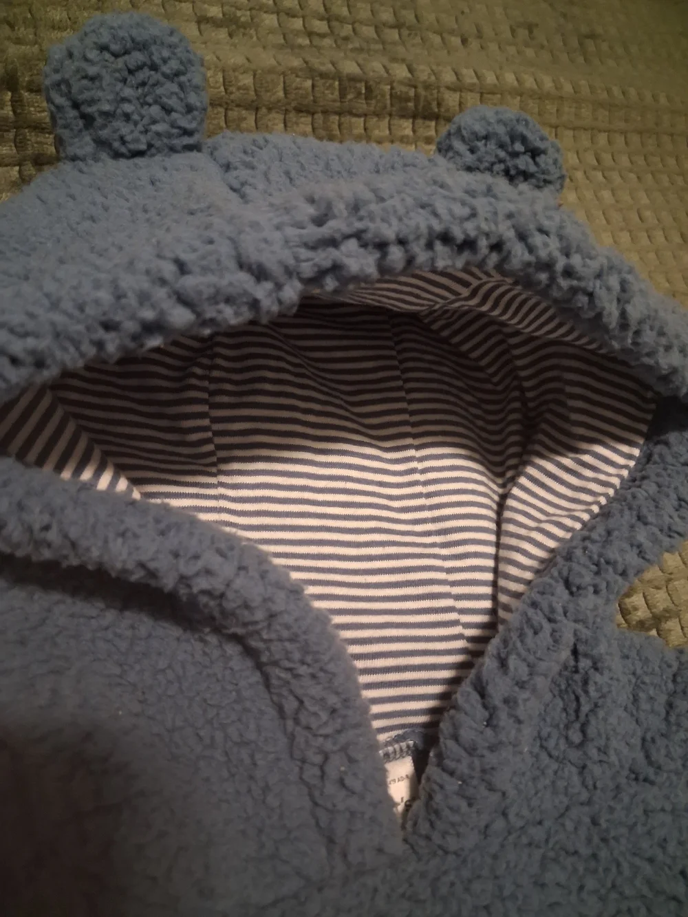 Carter's Light Blue Sherpa Hoodie with Bear Ears